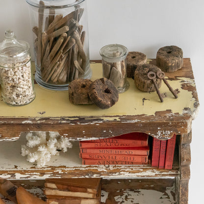 Rustic Painted Bench Shelf