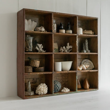 Rustic Pine Pigeon Hole Shelf