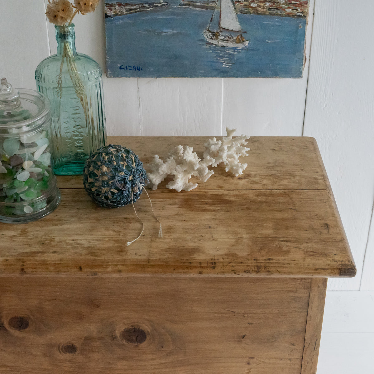 Rustic Pine Bench Box