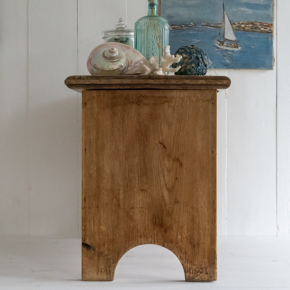 Rustic Pine Bench Box