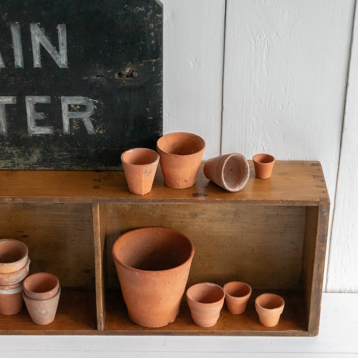 Rustic Pine Box Shelf