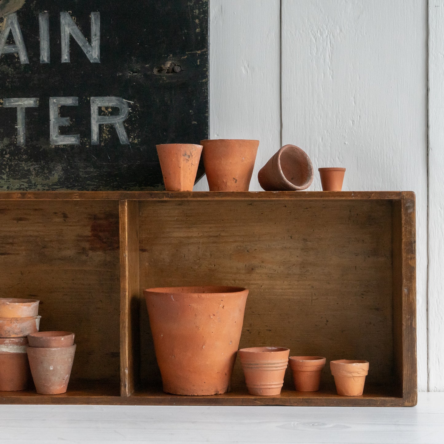 Rustic Pine Box Shelf