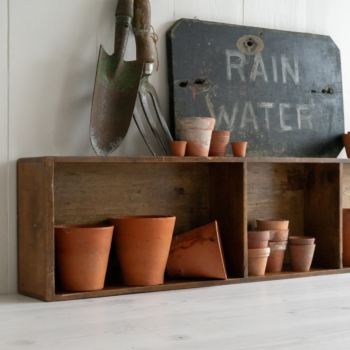 Rustic Pine Box Shelf