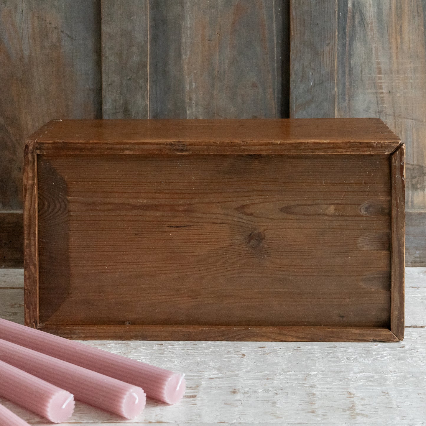 Rustic Pine Candle Box