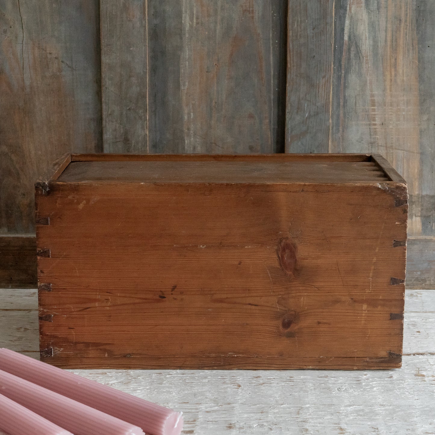 Rustic Pine Candle Box