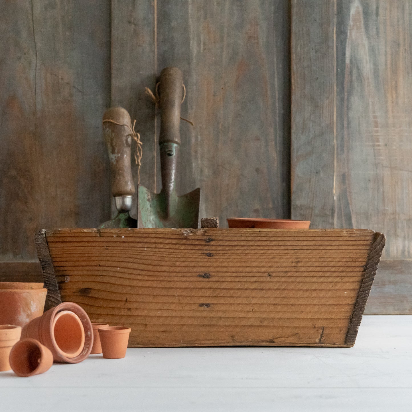 Rustic Pine Trug Caddy