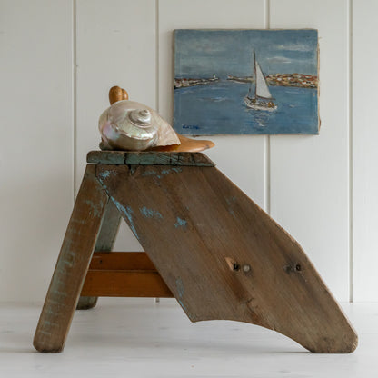 Rustic Scratch Built Wooden Steps Stand