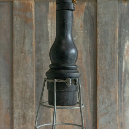 Rustic Wooden and Wire Inspection Lamp