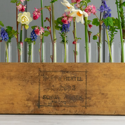 Rustic Vintage Wooden Cigar Press Flower Vase