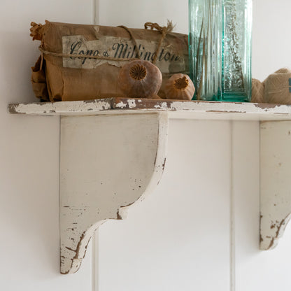 Rustic White Painted Shelf