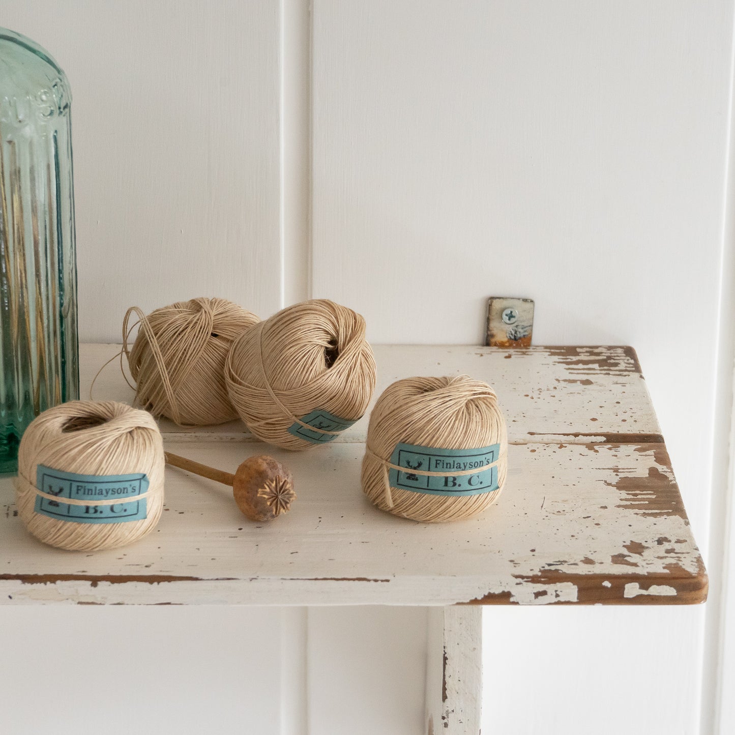 Rustic White Painted Shelf