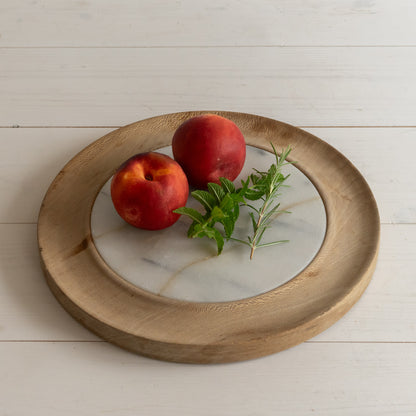 Rustic Wood and Marble Chopping Board