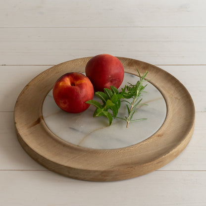 Rustic Wood and Marble Chopping Board