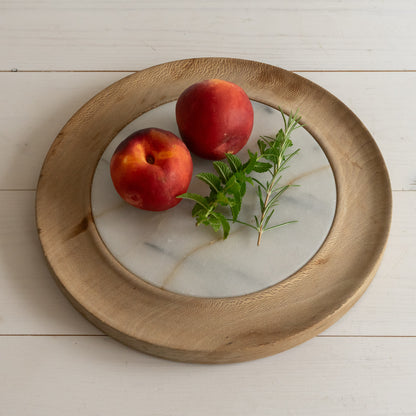 Rustic Wood and Marble Chopping Board