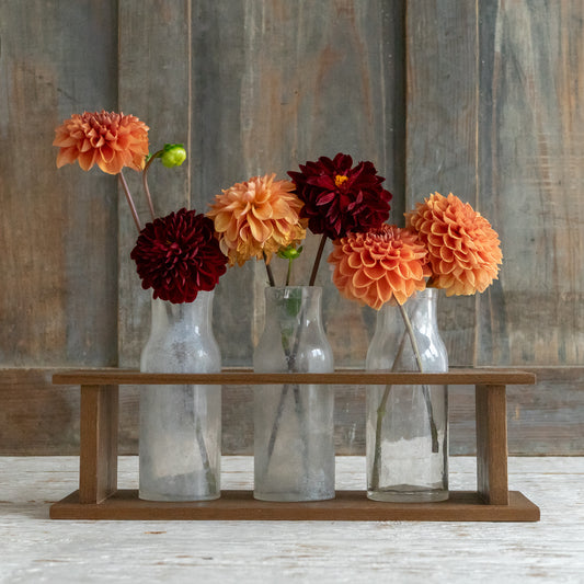 Rustic Wooden Bottle Rack