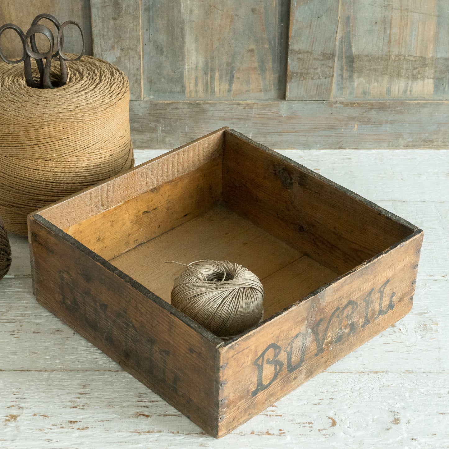 Rustic Wooden BOVRIL Box Crate
