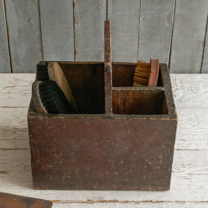 Rustic Wooden Brush Caddy