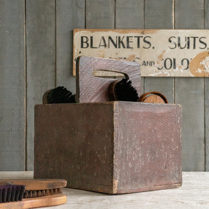 Rustic Wooden Brush Caddy