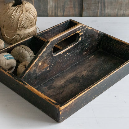 Rustic Wooden Caddy Tray