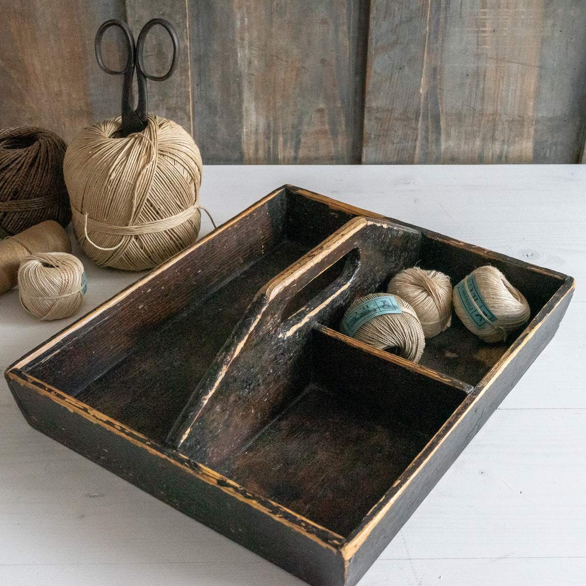 Rustic Wooden Caddy Tray