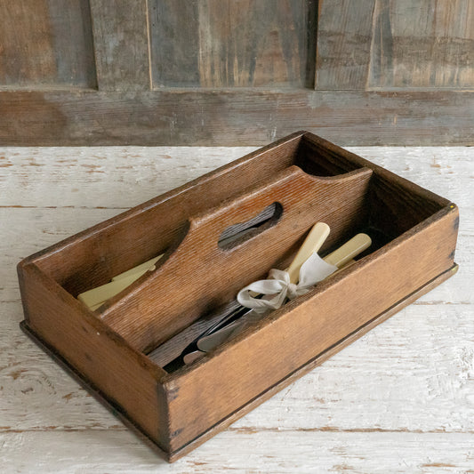 Rustic Wooden Cutlery Tray