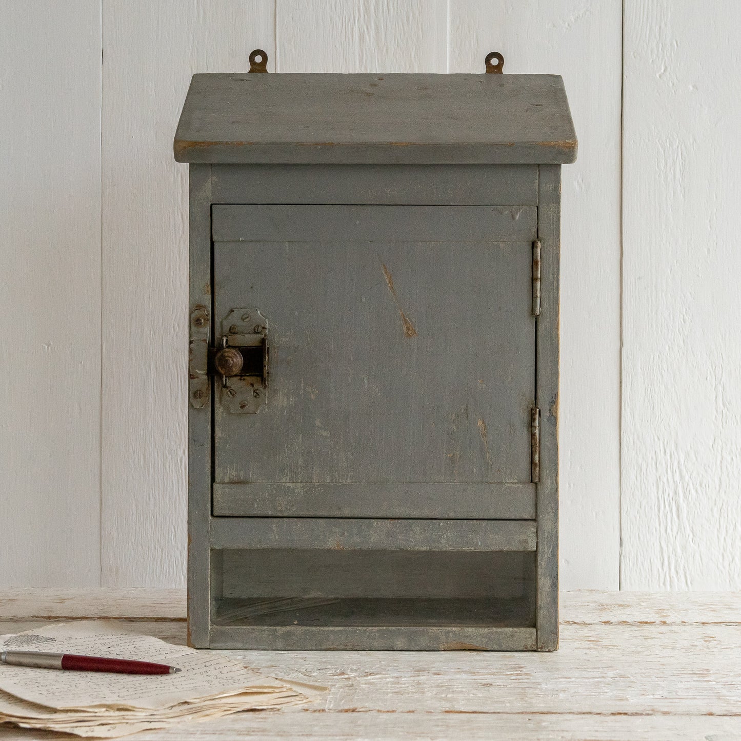 RUSTIC WOODEN FRENCH LETTER BOX