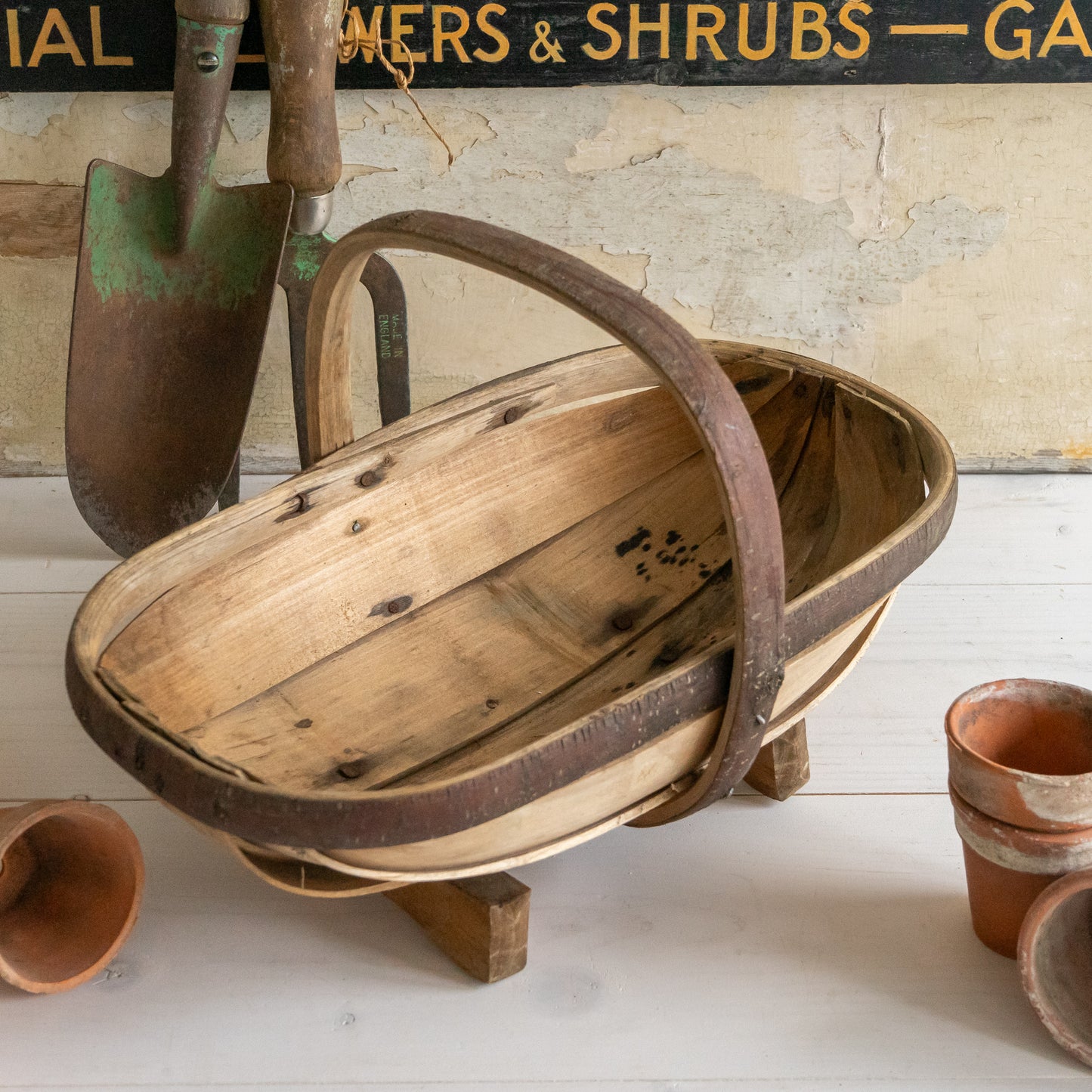 Rustic Wooden Garden Trug