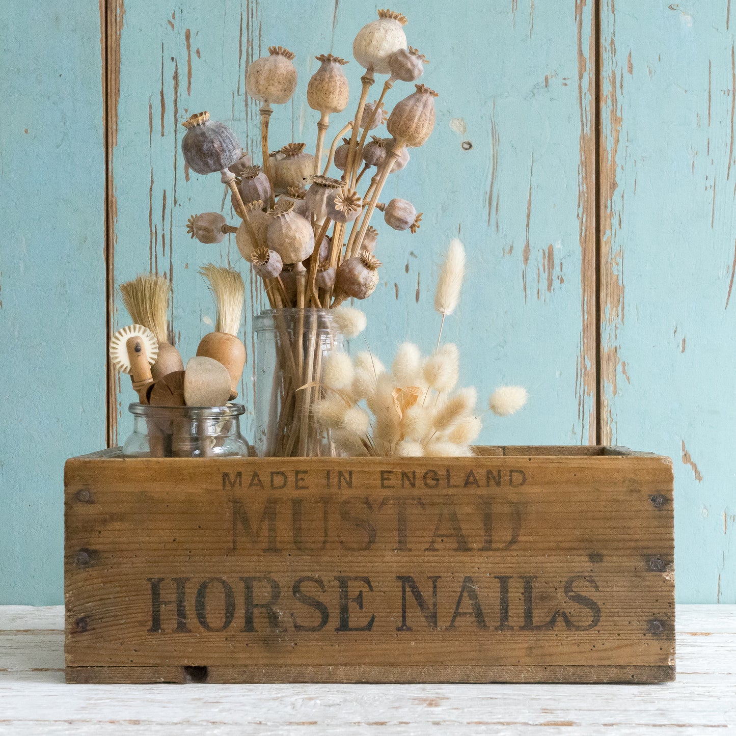 Rustic Wooden Nail Box Crate