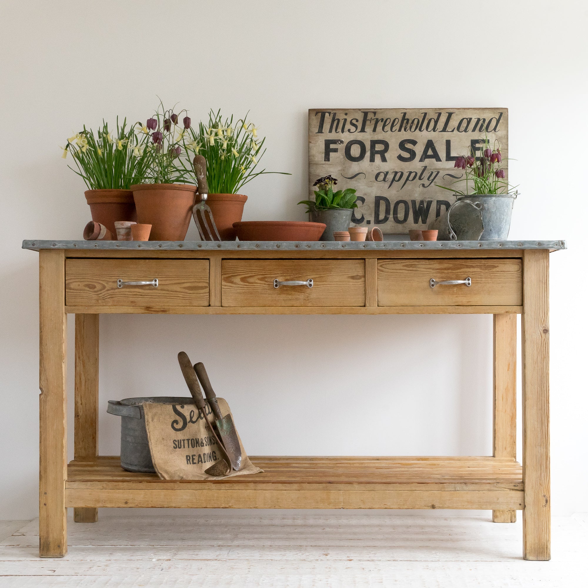 Rustic Work Bench Prep Table – Goose Home and Garden