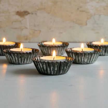 Set of 6 Rustic Fluted Patisserie Tins