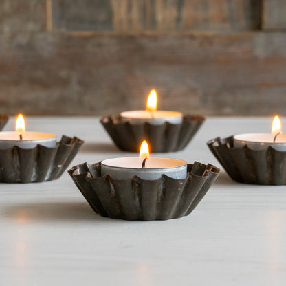 Set of 6 Rustic Fluted Patisserie Tins