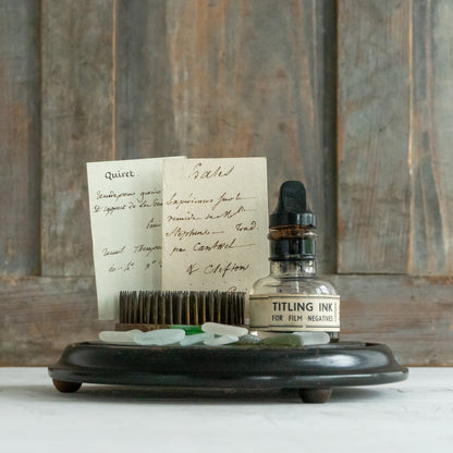 Small Ebonised Wooden Dome Base #2