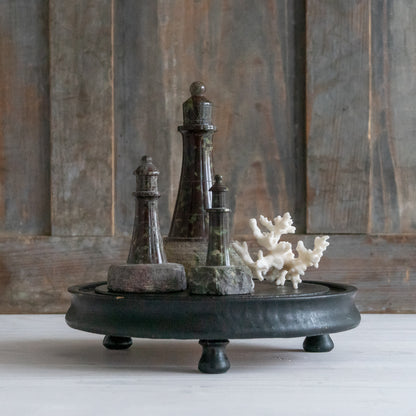 Small Round Ebonised Dome Base