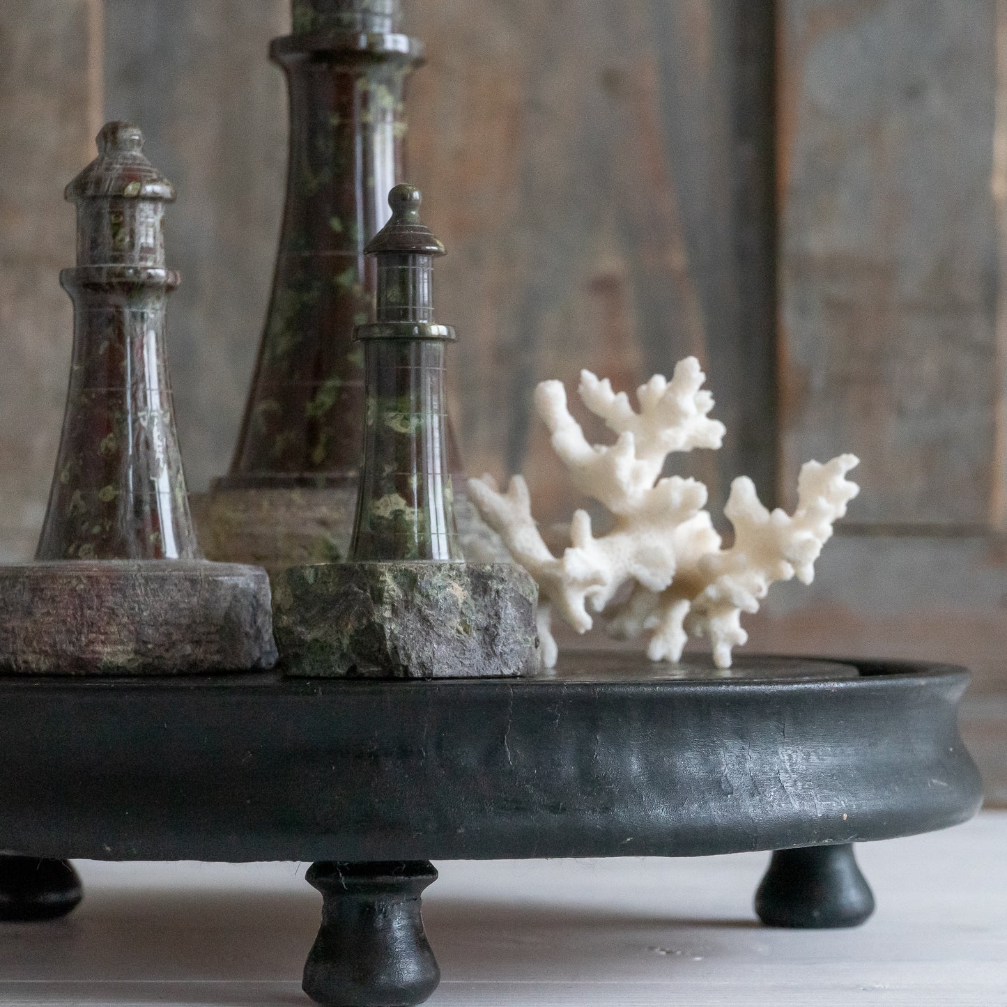 Small Round Ebonised Dome Base
