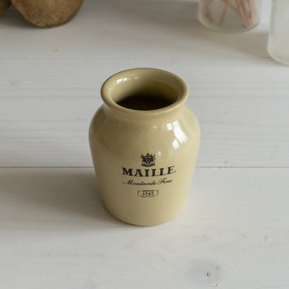 Small Stoneware Maille Mustard Pot