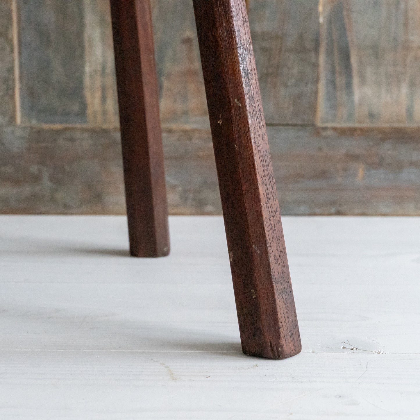 Small Vintage Mahogany Milking Stool