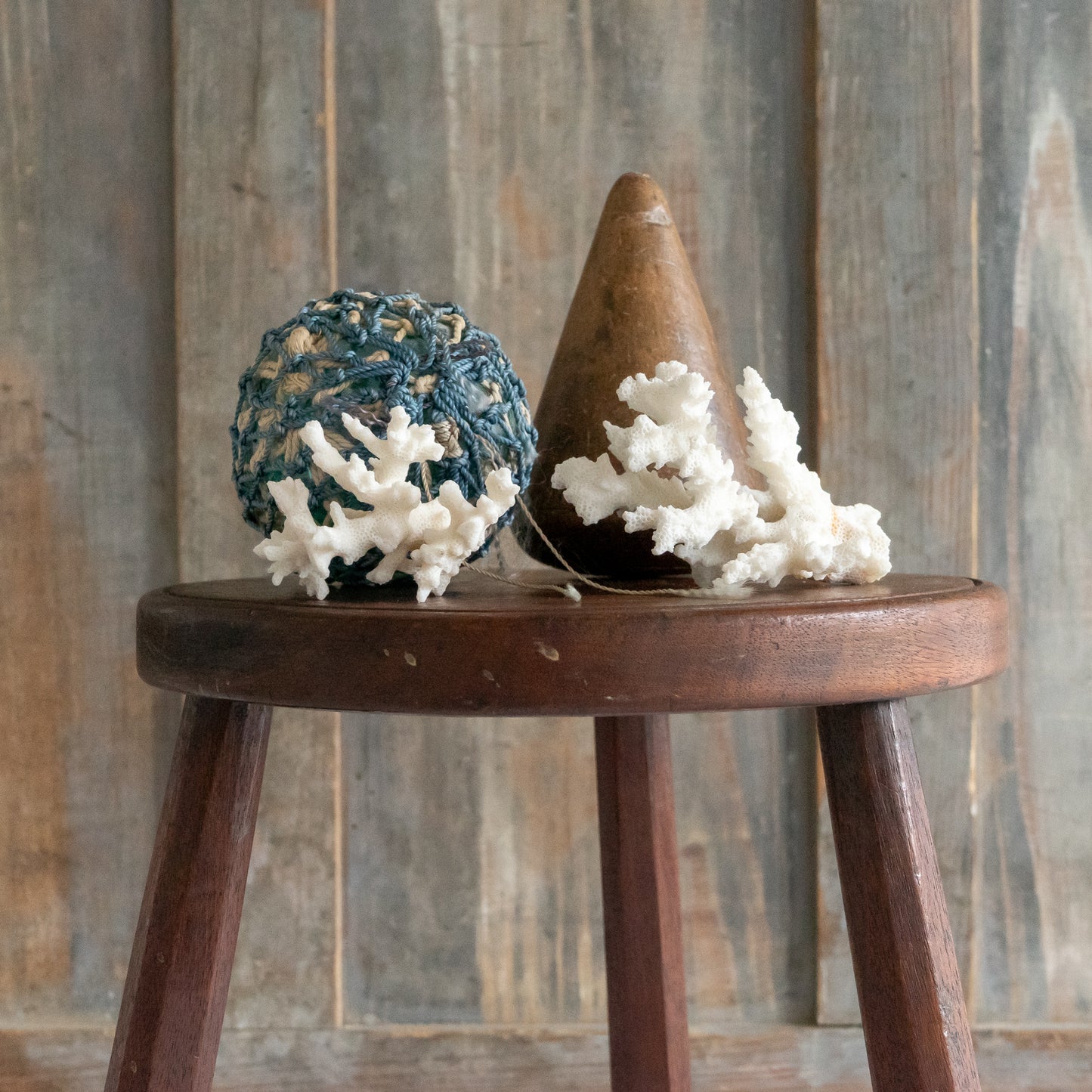 Small Vintage Mahogany Milking Stool