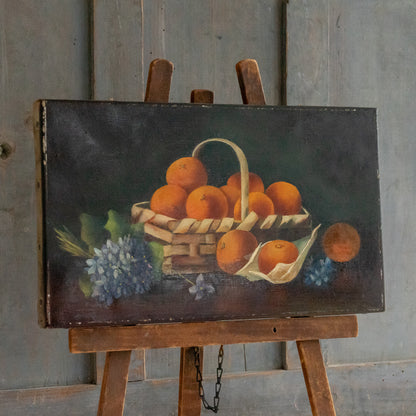 Still Life Oil Painting of Fruit and Flowers