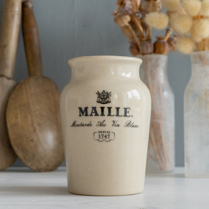 Stoneware Maille Mustard Pot