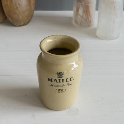 Stoneware Maille Mustard Pot #2