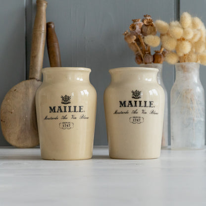 Stoneware Maille Mustard Pot #2