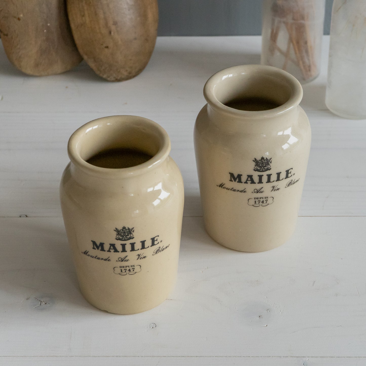 Stoneware Maille Mustard Pot #2