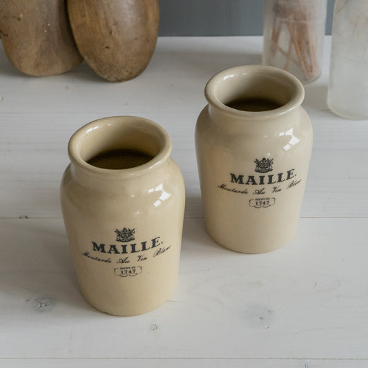 Stoneware Maille Mustard Pot #2