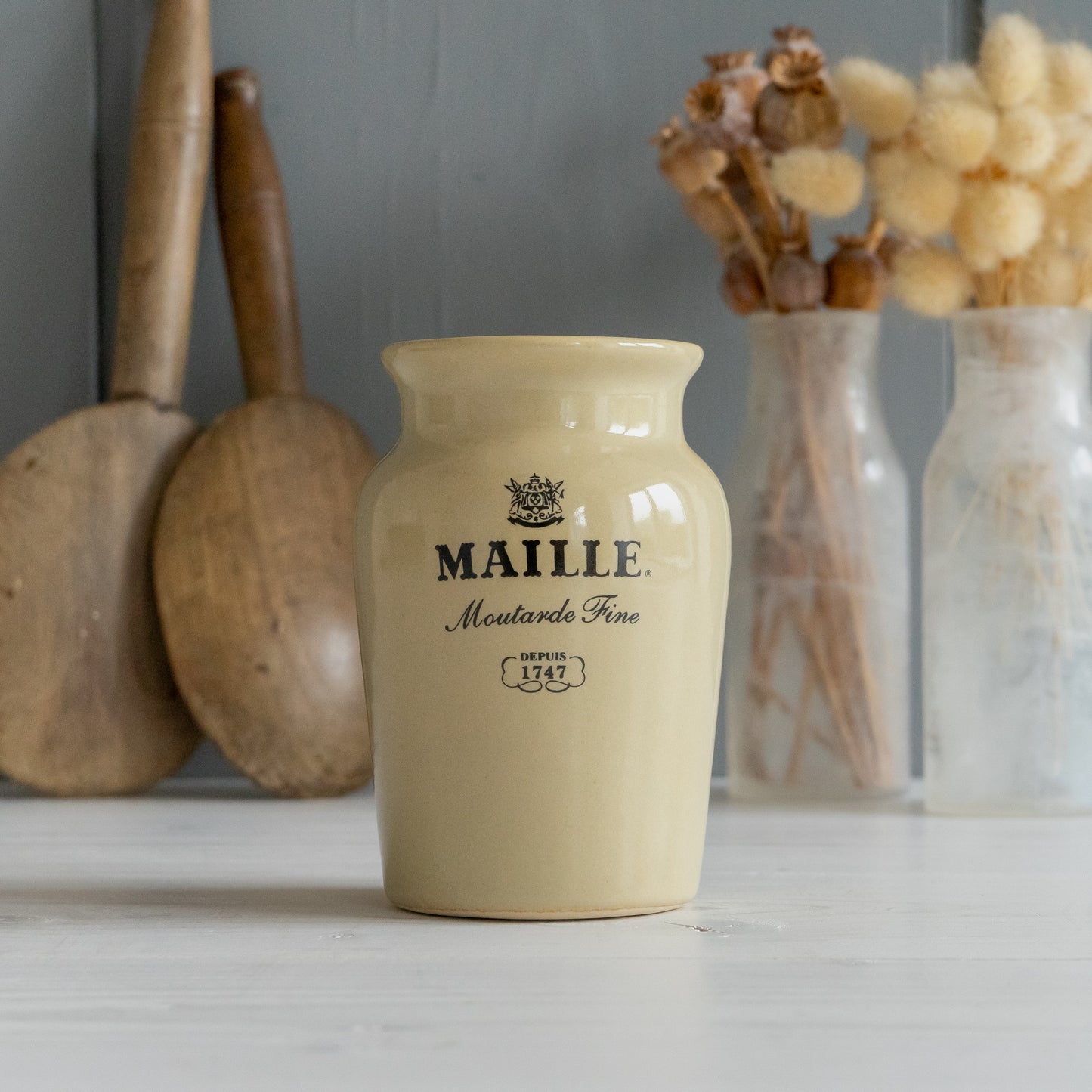 Stoneware Maille Mustard Pot #2