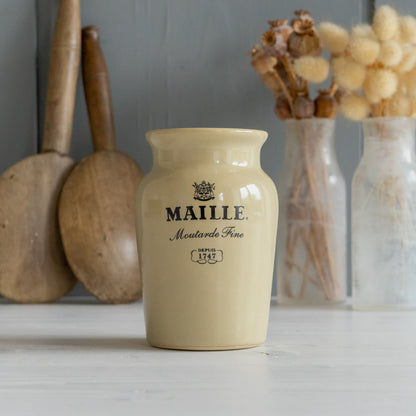 Stoneware Maille Mustard Pot #2