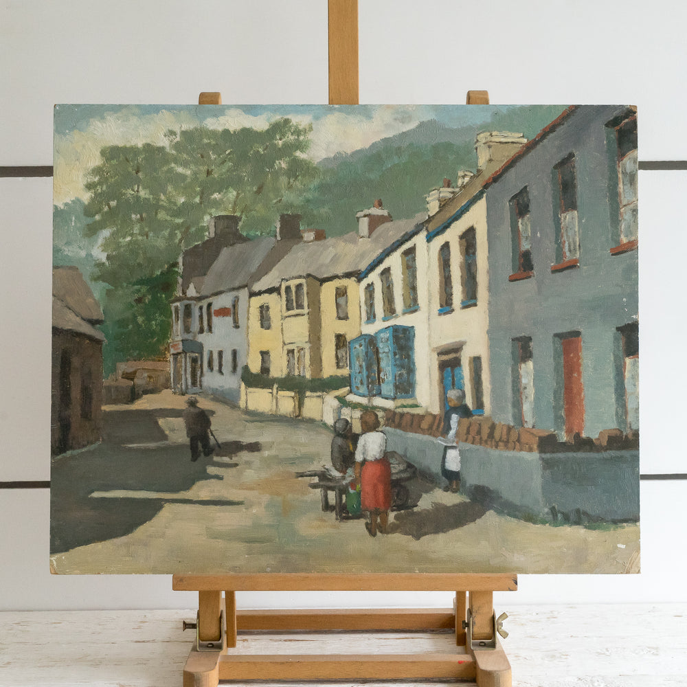 
            
                Load image into Gallery viewer, STREETSCENE OIL ON BOARD PAINTING
            
        