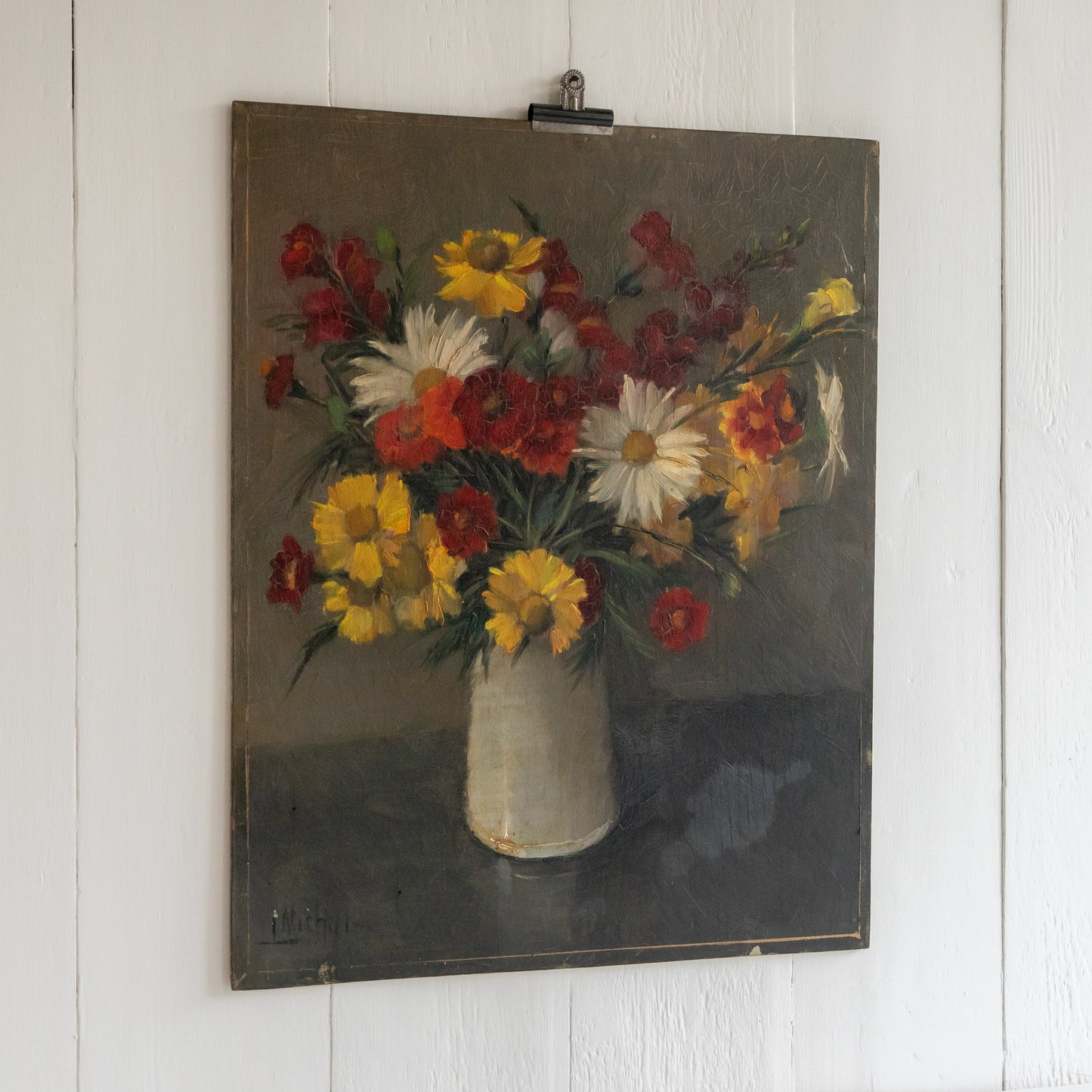 Stunning Floral Oil on Board Painting