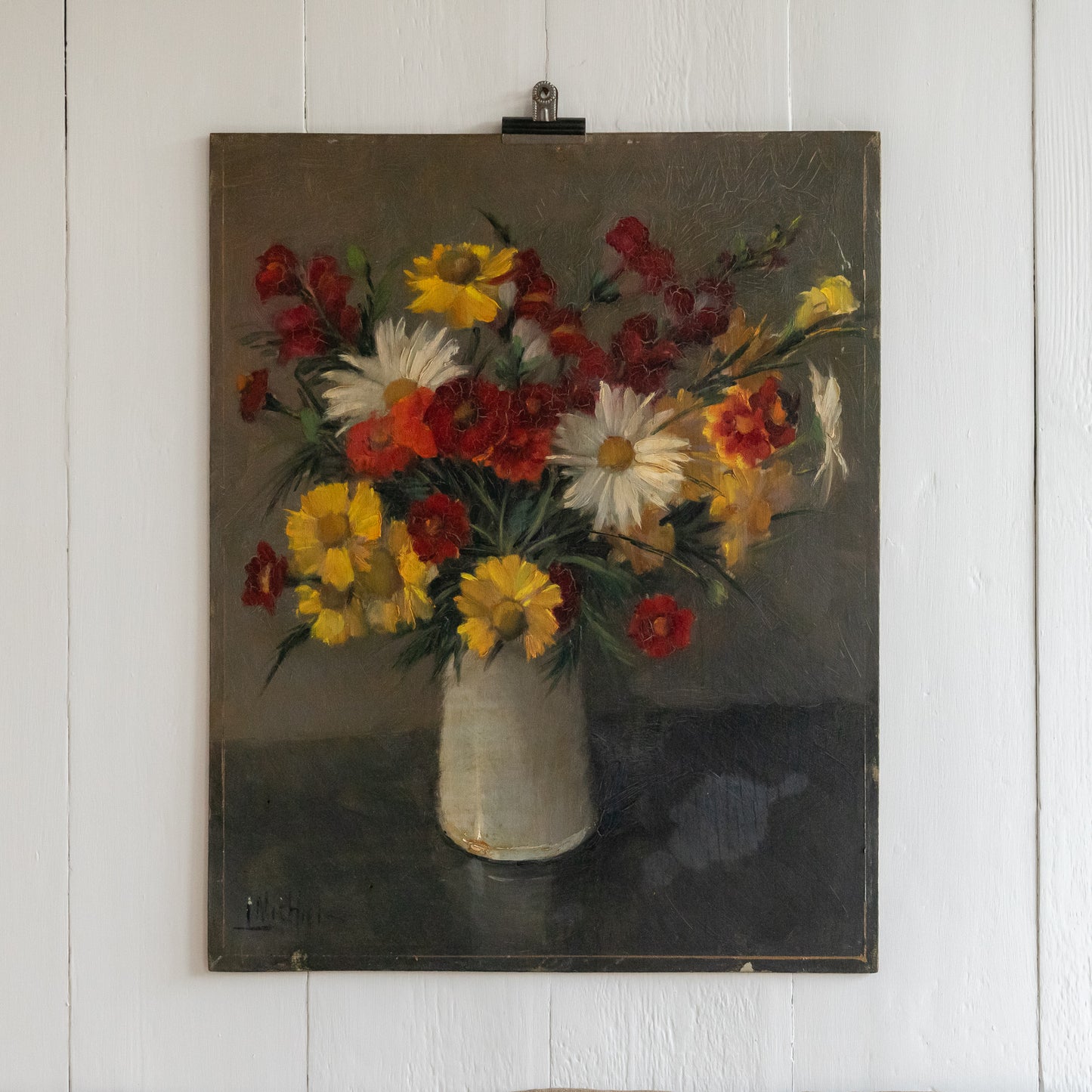 Stunning Floral Oil on Board Painting
