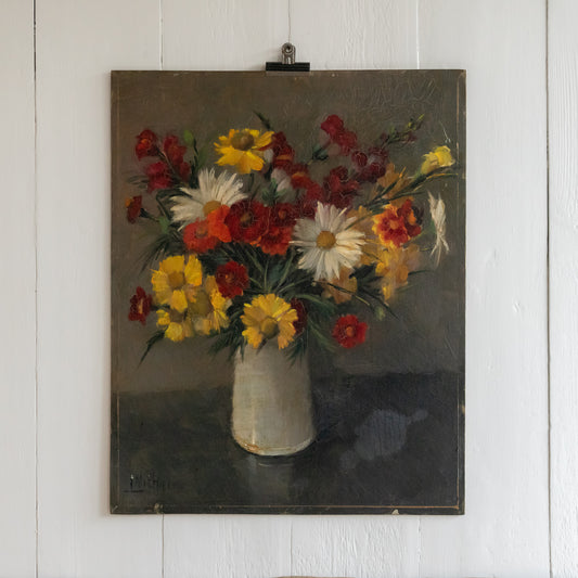 Stunning Floral Oil on Board Painting