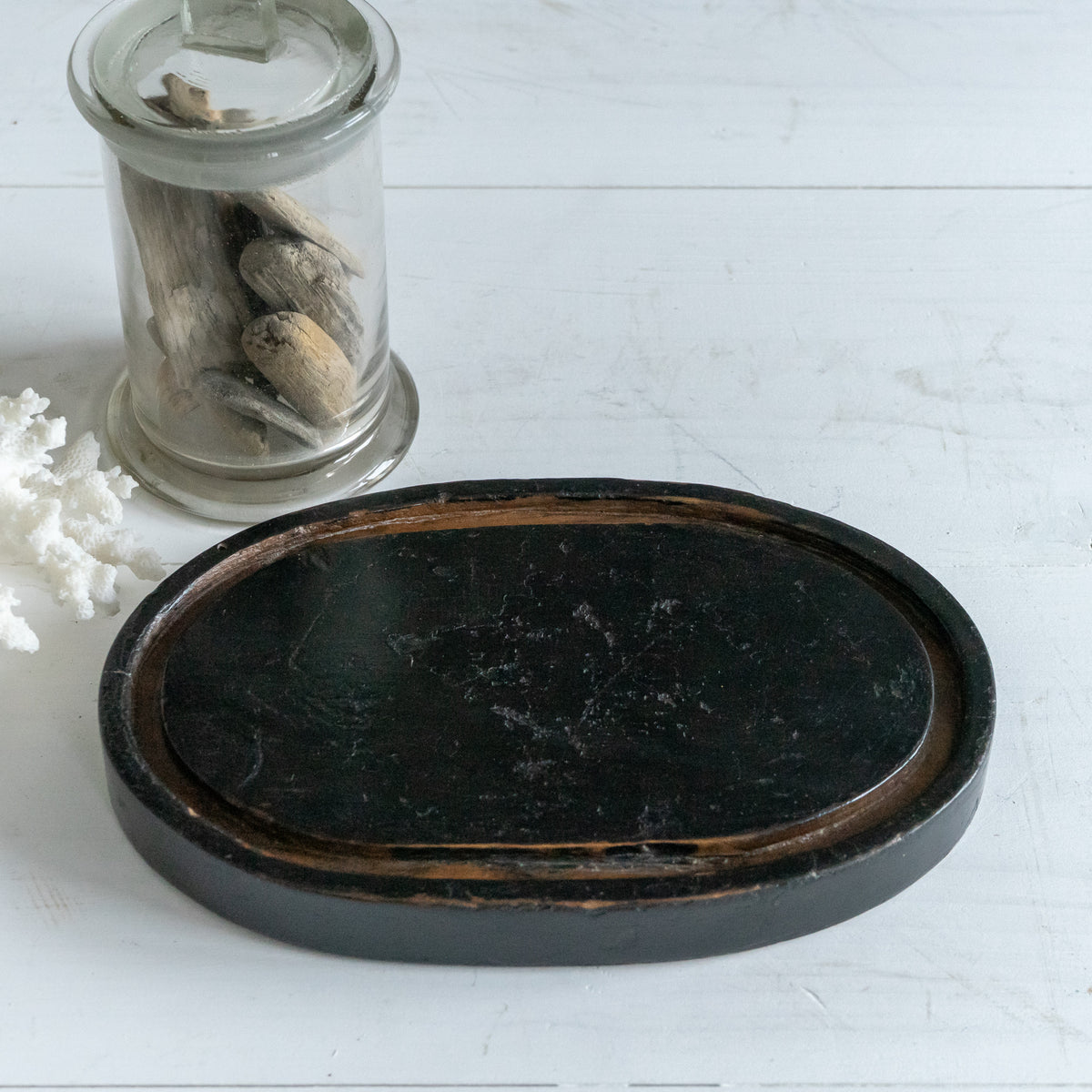 Sweet Little Ebonised Dome Base